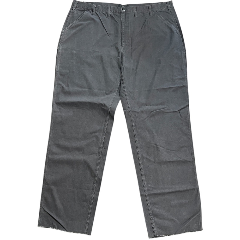 New Oobe‎ Work Pants Men's Charcoal Gray 48 Cotton Carpenter Style Unhemmed